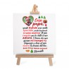 Mattonella ceramica 15x15 cm con cavalletto, Caro Papà, letterina Primo Natale insieme! Personalizzata con nome bimbo bimba! 