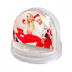 Portafoto globo con acqua e neve, personalizzabile con la tua foto! Stampa la tua fotografia, idea regalo personalizzata! 