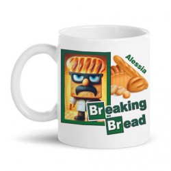 Tazza mug 11 oz Breaking Bread, pane divertente, personalizzata con nome! Ispirata alla serie tv!