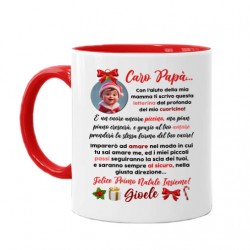  Tazza color 11 oz Caro Papà! Letterina del Primo Natale! Personalizzata con nome bimbo o bimba! 