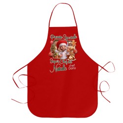 Grembiule rosso da cucina Natale Premio Speciale Super Chef, cuoco, personalizzato con nome! 