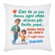 Federa per cuscino Buona festa del papà! Personalizzata con nome bimbo! Con te al mio fianco!