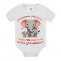 Body bimbo o bimba Felice Prima Festa della Mamma! Personalizzato con il nome! Famiglia elefantini carini!