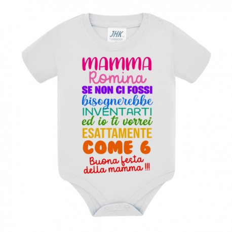 Body bimbo o bimba Festa della Mamma! Personalizzato con nome! Se non ci fossi bisognerebbe inventarti come sei!