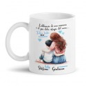 Tazza mug 11oz Festa della Mamma personalizzata con nomi di madre e bimbo! L'abbraccio è il rifugio del cuore!