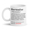 Tazza mug 11oz Bartender, definizione divertente del dizionario, personalizzata con nome! Idea regalo barista, bar!