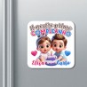 Set x 10 calamite Il nostro primo compleanno, 1 anno! Gemellini maschio femmina! Personalizzate con nomi!