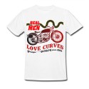 T-Shirt Maglietta Uomo moto e curve! Biker, motocicletta, personalizzata con nome e anno di nascita!