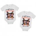 Coppia di body tutine bimbe Il nostro Primo Halloween! Personalizzati con nomi! Divertenti per neonate gemelle gemelline!