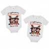 Coppia di body tutine bimbe Il nostro Primo Halloween! Personalizzati con nomi! Divertenti per neonate gemelle gemelline!