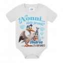 Body bimbo Nonni sto arrivando! Cicogna, annuncio gravidanza! Personalizzabile con il nome!