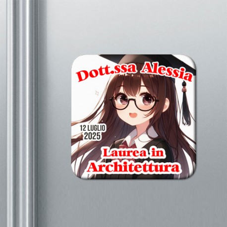 Set x 10 calamite DOTTORESSA personalizzabili con nome, data, laurea! Manga! Mod. 3