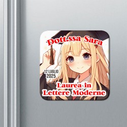 Set x 10 calamite DOTTORESSA personalizzabili con nome, data, laurea! Manga! Mod. 4