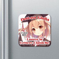 Set x 10 calamite DOTTORESSA personalizzabili con nome, data, laurea! Manga! Mod. 5