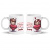 Coppia di tazze mug 11 oz I nostri cuori stesso filo, personalizzate con nomi! Regalo romantico amore ti amo San Valentino! 