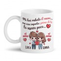 Tazza mug 11oz Mi hai rubato il cuore, prima di te lo usavo poco! Regalo amore San Valentino, personalizzata con nomi!
