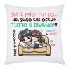 Federa Sei il mio tutto, occupi tutto il divano! Regalo divertente amore ti amo San Valentino, personalizzata con nomi! 