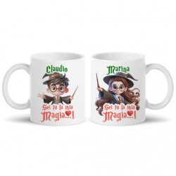 Coppia di tazze mug 11oz Sei tu la mia magia, maghetti, ti amo! Personalizzate con nomi! San Valentino regalo amore!