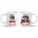 Coppia di tazze mug 11oz Sei tu la mia magia, maghetti, ti amo! Personalizzate con nomi! San Valentino regalo amore!