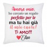 Federa per cuscino Regalo perfetto per te ma hai già il mio cuore! Ti amo! San Valentino romantico! Personalizzata con nome! 