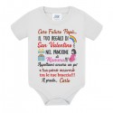Body Caro futuro papà, il tuo regalo di San Valentino è nel pancione di mamma! Arcobaleno! Personalizzato con nome!