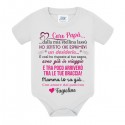 Body bimbo bimba Caro papà, desiderio dal pancino di mamma! Personalizzabile con nome bebè! Annuncio gravidanza! Mod.2
