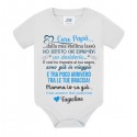 Body bimbo bimba Caro papà, desiderio dal pancino di mamma! Personalizzabile con nome bebè! Annuncio gravidanza! Mod.3