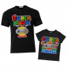 Pacchetto t-shirt magliette uomo e bimbo coppia padre figlio Super papà videogames! Festa del papà! Personalizzate con nomi!