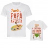 Pacchetto t-shirt magliette uomo e bimbo coppia padre figlio Artista e capolavoro! Festa del papà! Personalizzabili con nomi!