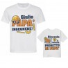 Pacchetto t-shirt magliette coppia padre figlio Ingegnere e miglior progetto! Festa del papà! Personalizzabili con nomi!