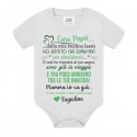 Body bimbo bimba Caro papà, desiderio dal pancino di mamma! Personalizzabile con nome bebè! Annuncio gravidanza! Mod.4