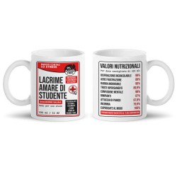 Tazza mug 11oz Lacrime amare di studente, divertente regalo per esami, scuola, università! Stampa avanti e indietro! Rossa!