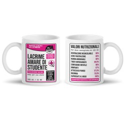 Tazza mug 11oz Lacrime amare di studente, divertente regalo per esami, scuola, università! Stampa avanti e indietro! Fucsia!