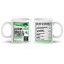 Tazza mug 11oz Lacrime amare di studente, divertente regalo per esami, scuola, università! Stampa avanti e indietro! Verde!