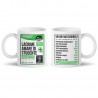 Tazza mug 11oz Lacrime amare di studente, divertente regalo per esami, scuola, università! Stampa avanti e indietro! Verde!