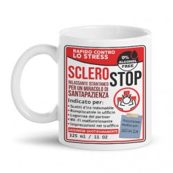 Tazza mug 11oz Sclero stop antistress, personalizzata con nome! Divertente idea regalo stress, ansia, santa pazienza!