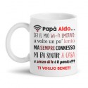 Tazza mug 11oz Padre babbo wifi, mi fai sentire a casa! Personalizzabile con nome! Regalo divertente Festa del papà!