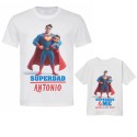Pacchetto t-shirt magliette uomo e bimbo coppia padre figlio Superdad and me! Festa del papà! Personalizzabili con nomi!