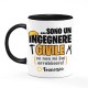 Tazza mug 11oz Sono un ingegnere civile se non mi fai arrabbiare! Personalizzabile con nome! Divertente ingegneria laurea!