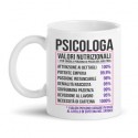 Tazza mug 11 oz Valori nutrizionali Psicologa divertenti! Idea regalo laurea psicologia, personalizzabile!