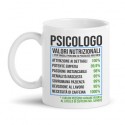 Tazza mug 11 oz Valori nutrizionali Psicologo divertenti! Idea regalo laurea psicologia, personalizzabile!