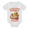 Body bimbo e bimba La mia prima Pasqua! Personalizzato con nome! Pulcino carino e ovetto!