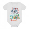 Body bimbo e bimba La sorpresa di Pasqua! Personalizzato con nome! Coniglietto, coniglio, ovetto di cioccolato!