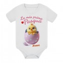 Body bimba La mia prima Pasqua! Personalizzato con nome! Pulcino carino e ovetto!