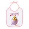 Bavaglino bimba bavetta La mia prima Pasqua! Personalizzato con il nome! Pulcino e ovetto! Bordino rosa!