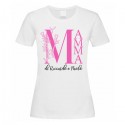 T-Shirt Maglietta Donna Mamma di, Festa della mamma, personalizzabile con nome o nomi di figli e figlie!