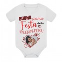 Body bimbo o bimba Buona prima festa della mamma! Personalizzabile con tua foto nel cuore!