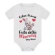 Body bimbo o bimba Felice prima festa della mamma! Personalizzabile con nome baby! Coniglietti carini!