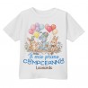  T-Shirt Maglietta Bimbo Primo Compleanno Adesso Ho 1 Anno! Personalizzata con Nome! Coniglietti!