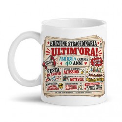 Tazza mug 11oz Edizione straordinaria compleanno, divertente, personalizzabile con nome e anni!